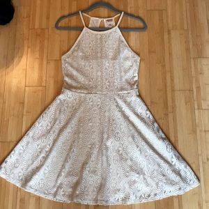 Off white lace skater dress